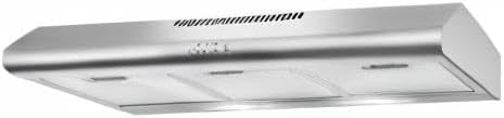 36 in. Delta Coll Ducted Under Cabinet Range Hood, Mesh Filters, Stainless
