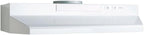 Broan-NuTone F403011 Insert with Light, Exhaust Fan for Under Cabinet Two-Speed Four-Way Convertible Range Hood, 30-Inch, White on White