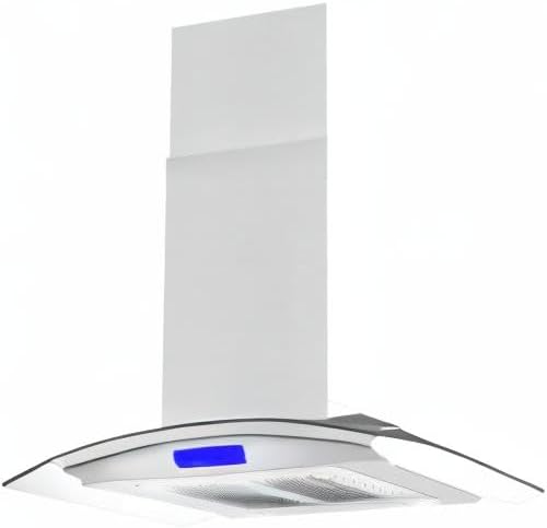 30 in. Lumin Coll 380 CFM Ducted Island Range Hood, LED, Stainless Steel