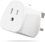 MyTravelPal US to UK Plug Adapter | UK Safety Standards | Grounded Type A/B