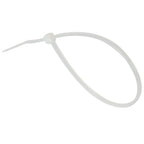 Gocableties White Cable Ties, 300mm x 3.6mm, Pack of 100, 12" Premium Nylon Zip Ties Clear/Natural, Multi-Purpose Plastic Tie Wraps, Secure Self-Locking Mechanism, for Home, Garden, Office and DIY