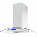 30 in. Lumin Coll 380 CFM Ducted Island Range Hood, LED, Stainless Steel