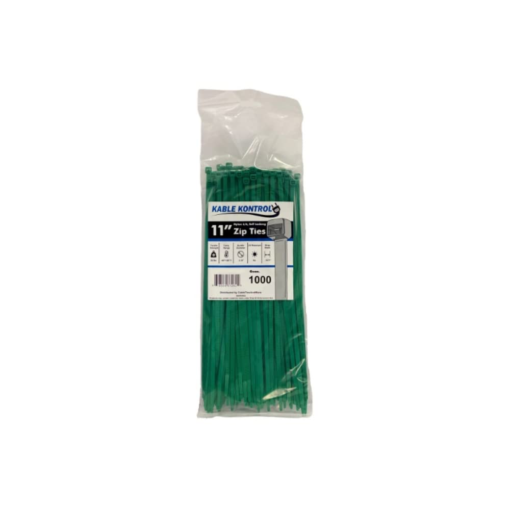 Kable Kontrol Cable Zip Ties, 4 Inch, 100 Pcs, 18lbs Test, Gray