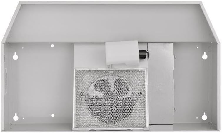 Broan-NuTone F403011 Insert with Light, Exhaust Fan for Under Cabinet Two-Speed Four-Way Convertible Range Hood, 30-Inch, White on White