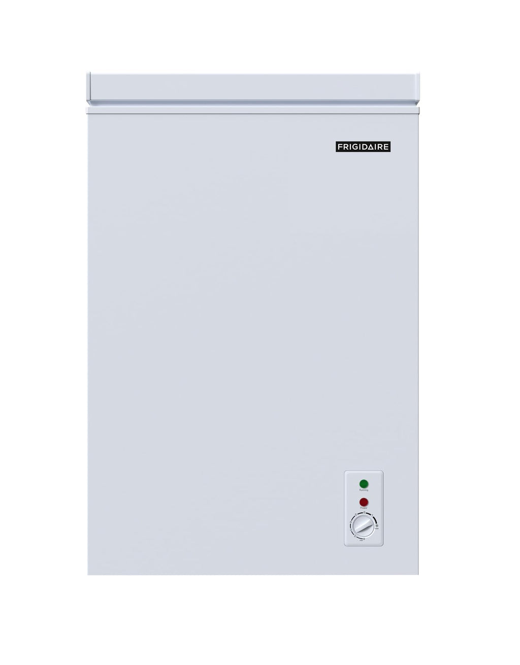 FRIGIDAIRE EFRF5003-BLACK Chest Deep Freezer-Garage-Ready, 5.0 Cu. Ft. Capacity, Black-Adjustable Thermostat-Removable Vinyl Coated Wire Basket-Easy Defrost Drain