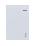 FRIGIDAIRE EFRF5003-BLACK Chest Deep Freezer-Garage-Ready, 5.0 Cu. Ft. Capacity, Black-Adjustable Thermostat-Removable Vinyl Coated Wire Basket-Easy Defrost Drain