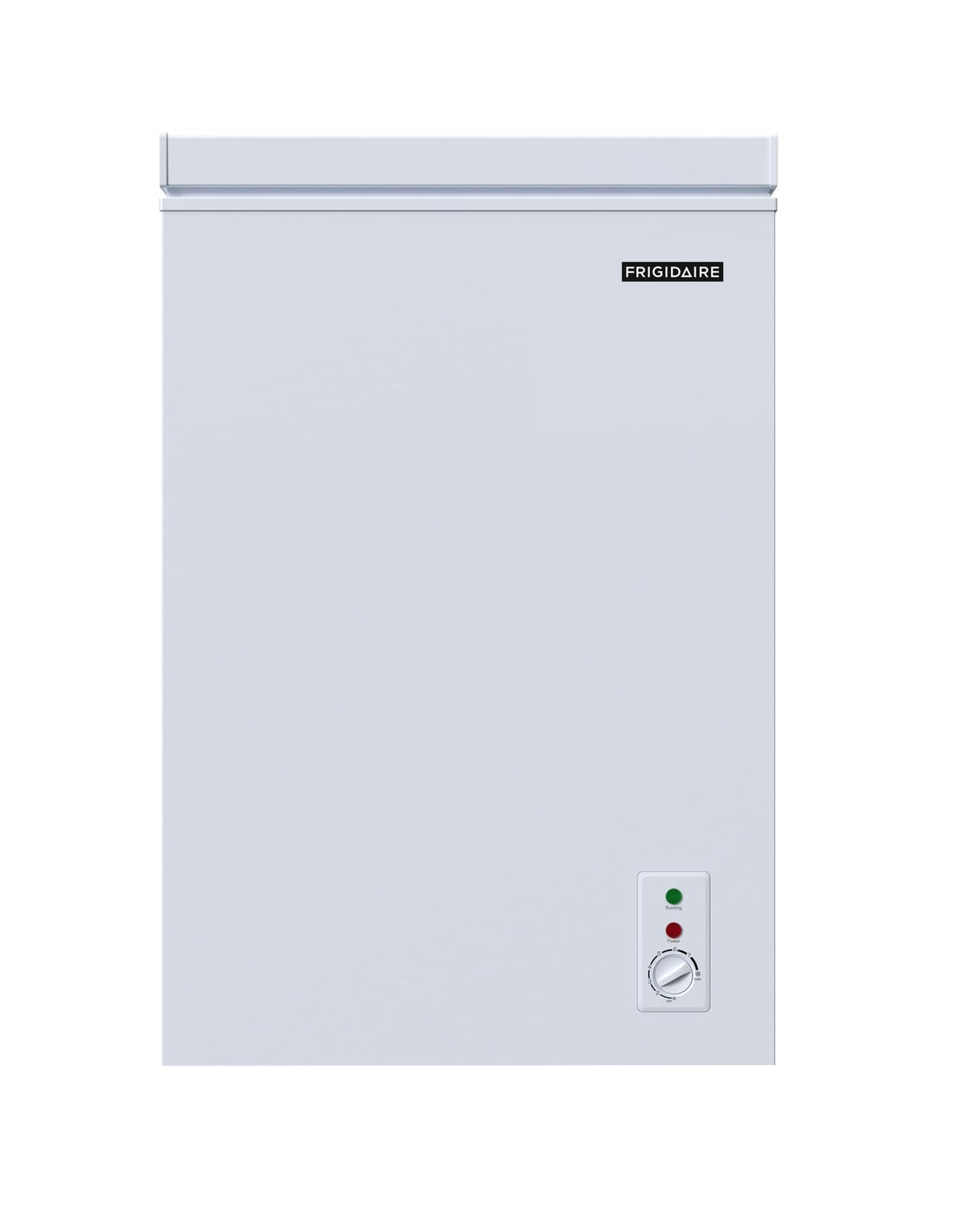 FRIGIDAIRE EFRF5003-BLACK Chest Deep Freezer-Garage-Ready, 5.0 Cu. Ft. Capacity, Black-Adjustable Thermostat-Removable Vinyl Coated Wire Basket-Easy Defrost Drain
