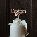 Wooden Custom Cake Topper with Your Text Personalised Party Decor Birthday Anniversary Far Away Christmas Graduation Wedding Engagement