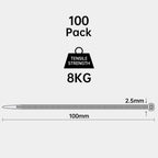 100 Pack Black Plastic Cable Ties 300mm×3.6mm Heavy Duty Strong Nylon Premium Self Locking 12 inch/30 cm Long Zip Tie Wraps
