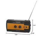 FosPower NOAA Emergency Weather Radio A1 7400mWh Solar Hand Crank (Orange)