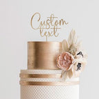 Wooden Custom Cake Topper with Your Text Personalised Party Decor Birthday Anniversary Far Away Christmas Graduation Wedding Engagement