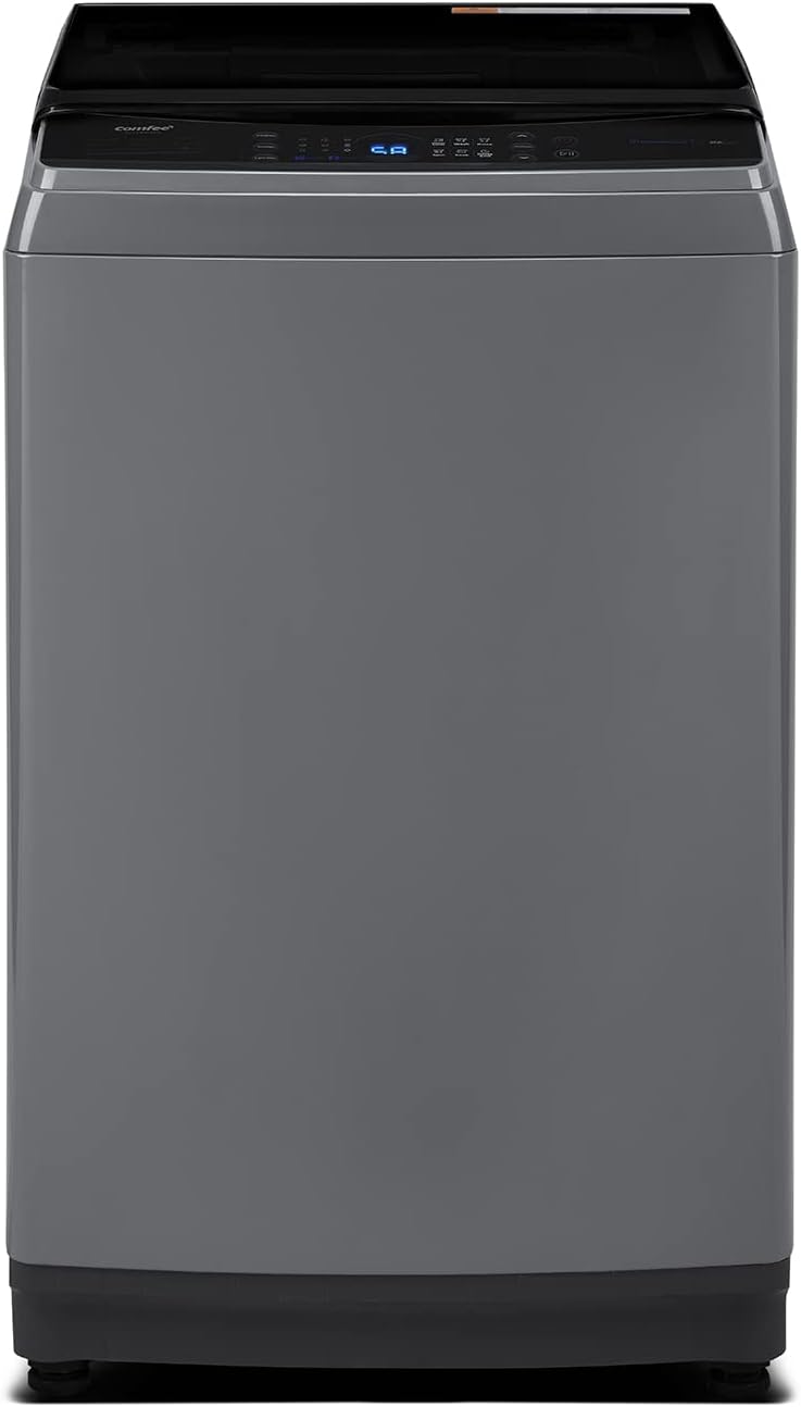 COMFEE’ 1.6 Cu.ft Portable Washing Machine, 11lbs Capacity Fully Automatic Compact Washer with Wheels, 6 Wash Programs Laundry Drain Pump, Ideal for Apartments, RV, Camping, Magnetic Gray