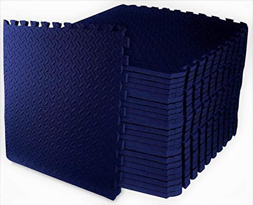 ComFy Mat Gym Flooring Mat, Foam Exercise Mats, Interlocking Puzzle EVA Floor Tiles, Non slip Rubber Cushion For Home Workout, Bonus Adhesives,24"X24"(60x60cm)