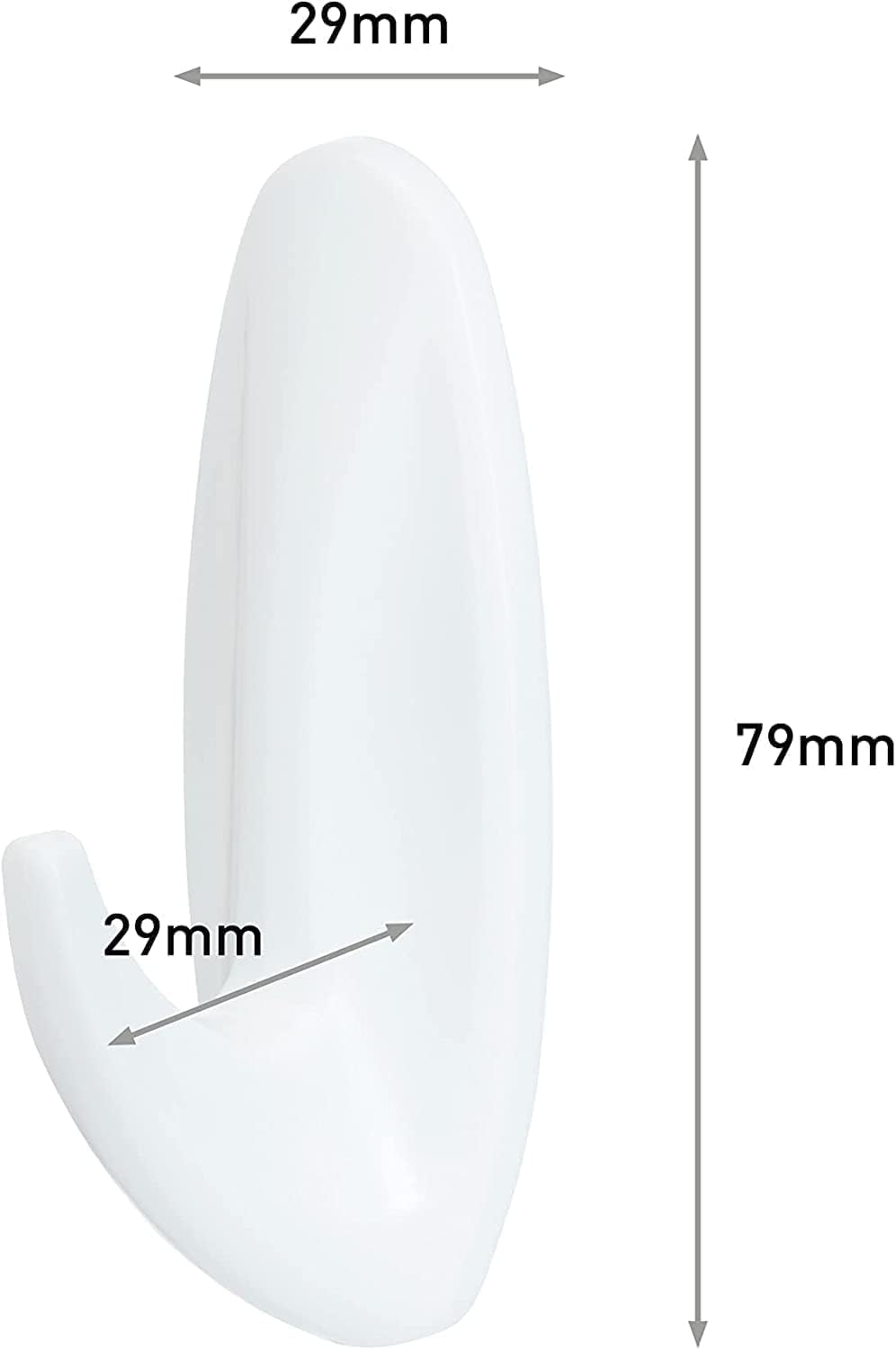 Command Medium Designer Hooks, 6 White Hooks and 9 Adhesive Strips