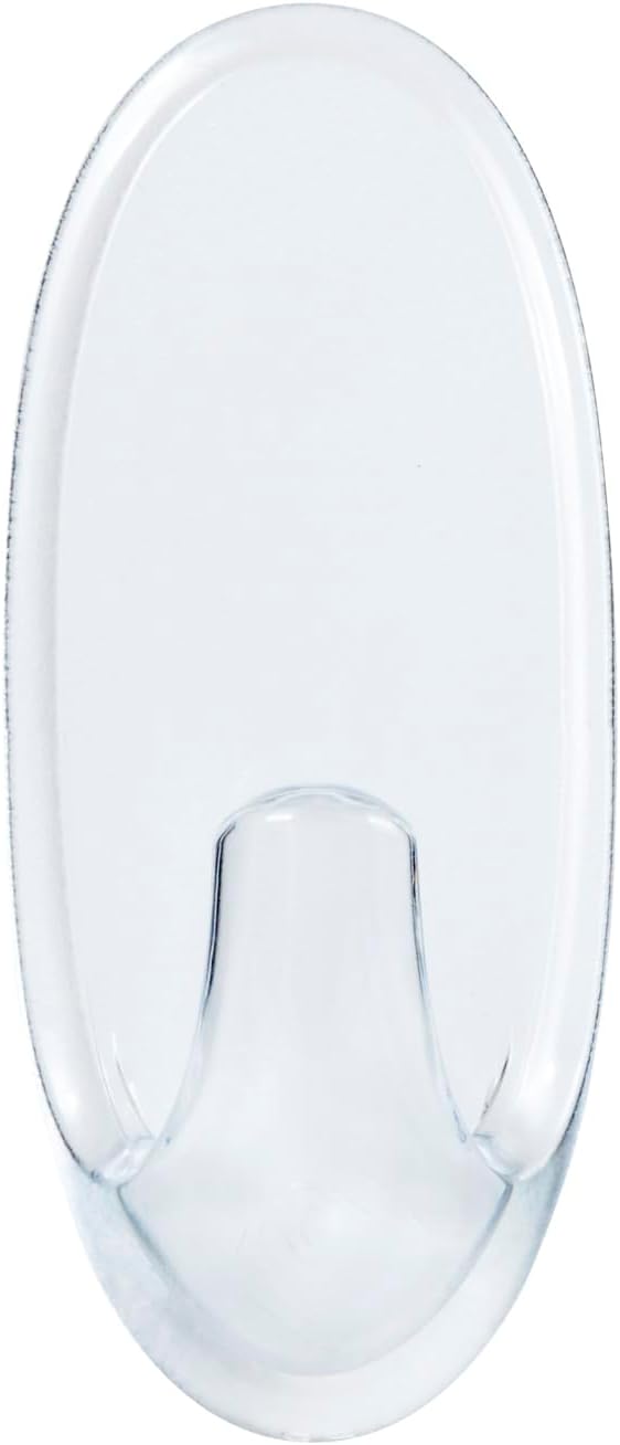Command Medium Hooks, Clear, 2 Hooks and 4 Adhesive Strips