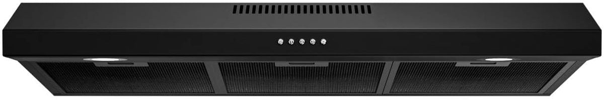 FIREGAS Black Under Cabinet Range Hood 36 Inch, Ducted/Ductless Convertible