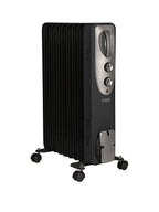 Russell Hobbs 2000W/2KW Oil Filled Radiator, 9 Fin Portable Electric Heater - White, Adjustable Thermostat with 3 Heat Settings, Safety Cut-off, 20 m sq Room Size, RHOFR5002, 2 Year Guarantee