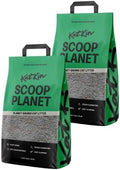 KatKin Scoop Planet Litter (2x4.5kg/12.8L bag): Plant-Based, 100% Biodegradable, Non-Tracking, Clumping Cat Litter Made With Non-Toxic, Eco-Friendly Pea fibre & Millet