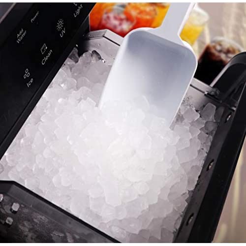Frigidaire EFIC237 Countertop Crunchy Chewable Nugget Ice Maker, 44lbs per day, Black Stainless