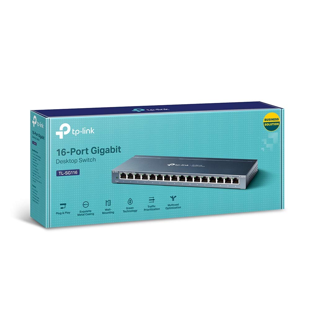 TP-Link TL-SG105S 5-Port Gigabit Network Switch, Metal Ethernet Splitter