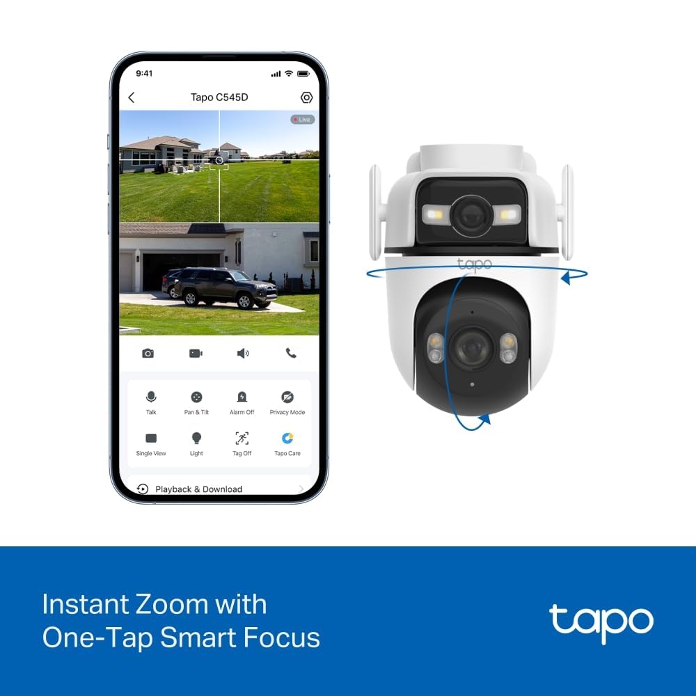 Tapo TC46 4K 8MP Pan/Tilt Outdoor Security Camera CCTV Camera
