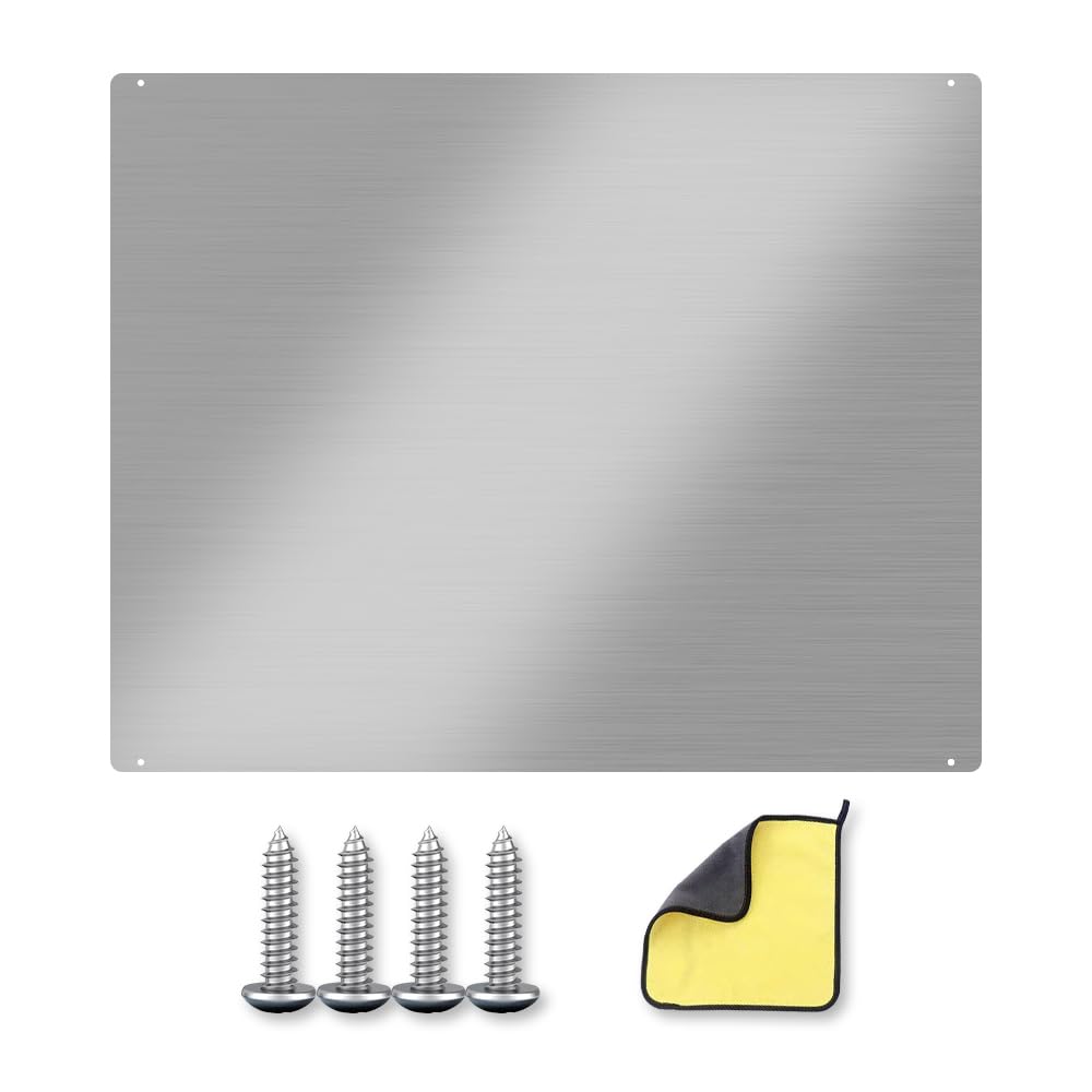 12"x29.5" Stainless Steel Backsplash - Ultra Flat & Easy to Clean, Protect Wall from Splash & Stain - Kitchen Stove Backsplash Panel for Oven & Range Hood with Pre-Drilled Holes