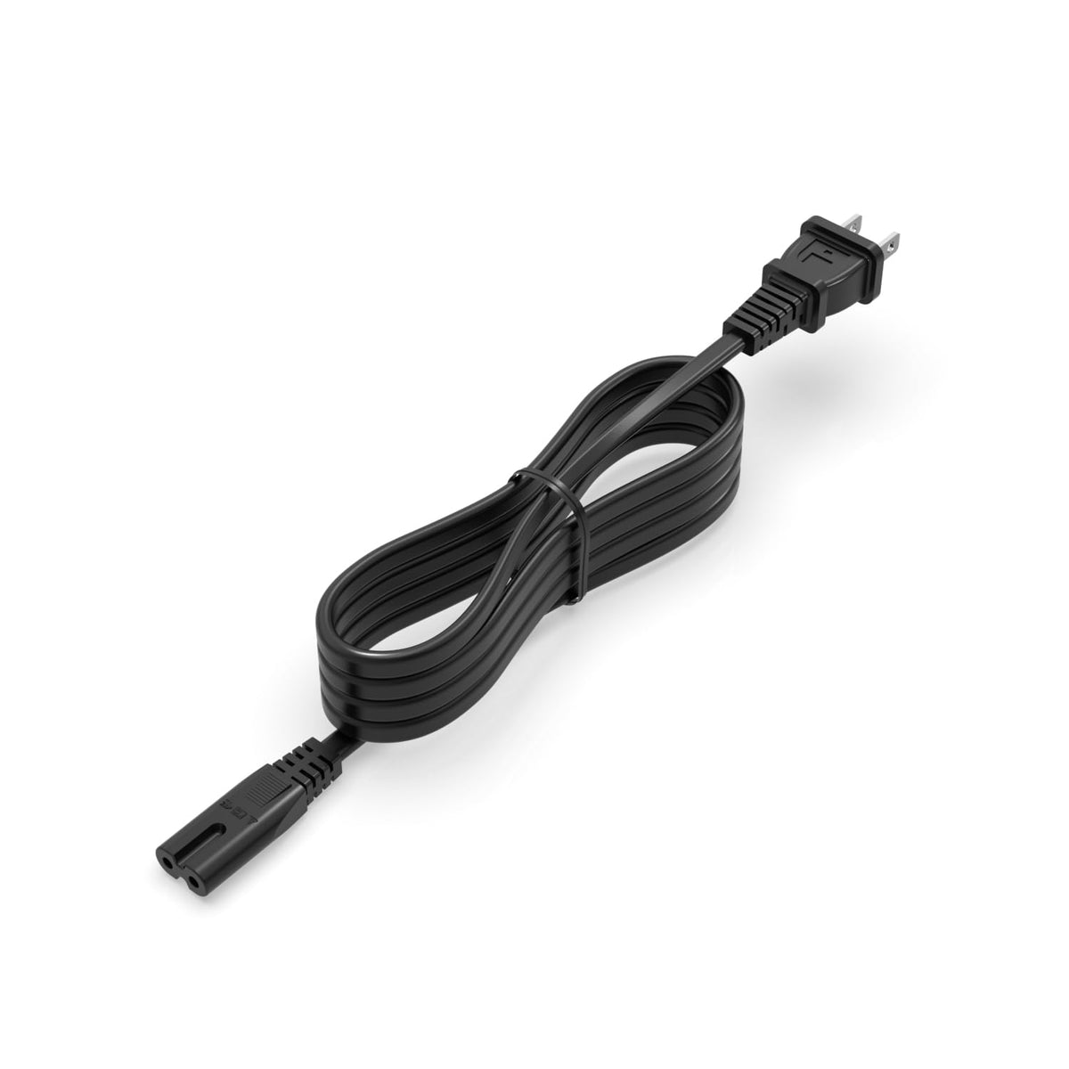 Superer 8 ft TV Power Cord Cable Fit for Samsung LG TCL Sony Apple Insignia Sharp Toshiba JVC Hisense Roku 4k 8k Smart LED LCD HD, Universal IEC C7 Figure 8 2 Prong Replacement AC Cables, ETL Listed