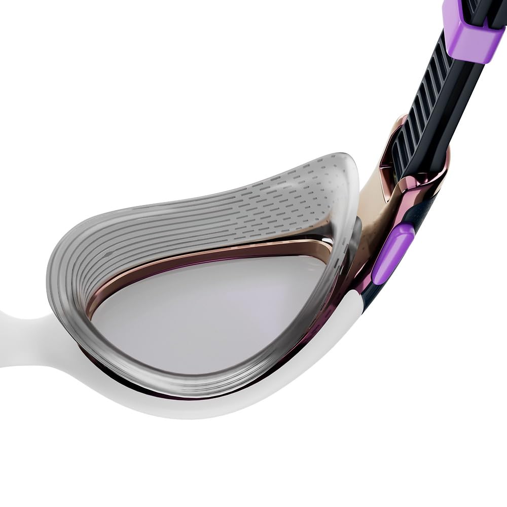Speedo Damen Biofuse 2.0 Schwimmbrille | Weibliches Design | Patentierter Verstellmechanismus | Anti-Beschlag | Anti-Leck | Comfort Fit Schwimmbrille (1 Stück)