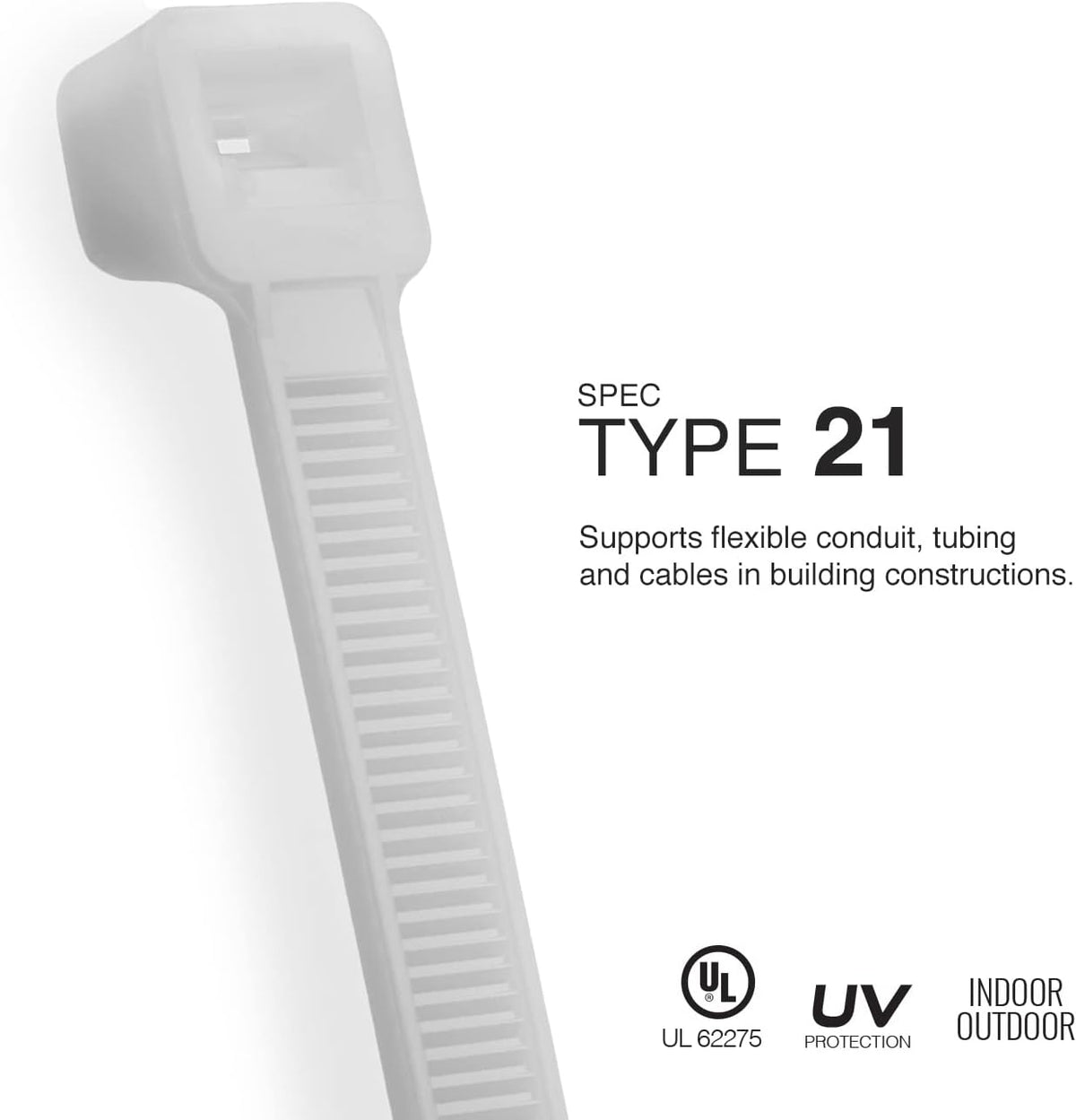 TR Industrial Multi-Purpose Natural Cable Ties, 48 inches, 50 Pack