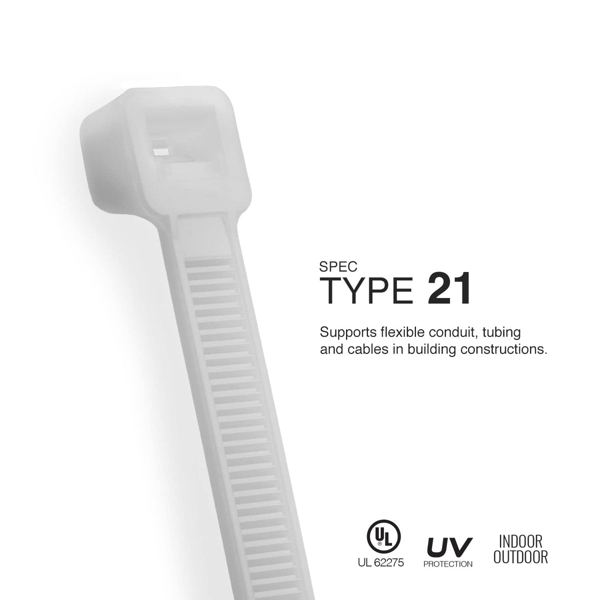 TR Industrial Multi-Purpose Natural Cable Ties, 48 inches, 50 Pack
