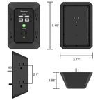 Multi Plug Wall Outlet Surge Protector with 6-Outlet & 4 USB Ports(2USB-C)