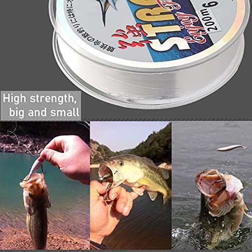 200M Nylon Fishing Line, 0.4mm Clear Monofilament - 6.0 Spool for Fishing & Crafts