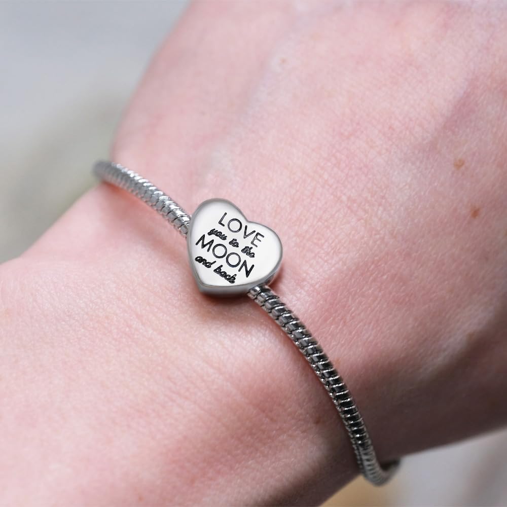 2Burned Custom Personalised Stainless Steel 316 Love Heart Photo Charm