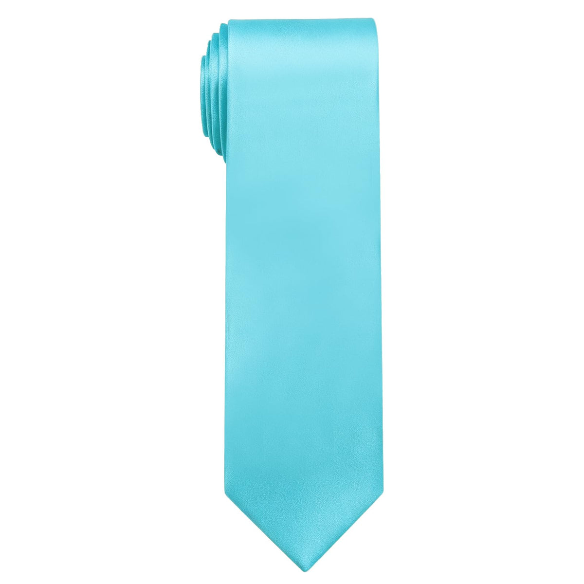 URAQT Men Solid Satin Necktie, 8cm Classic Formal Tie