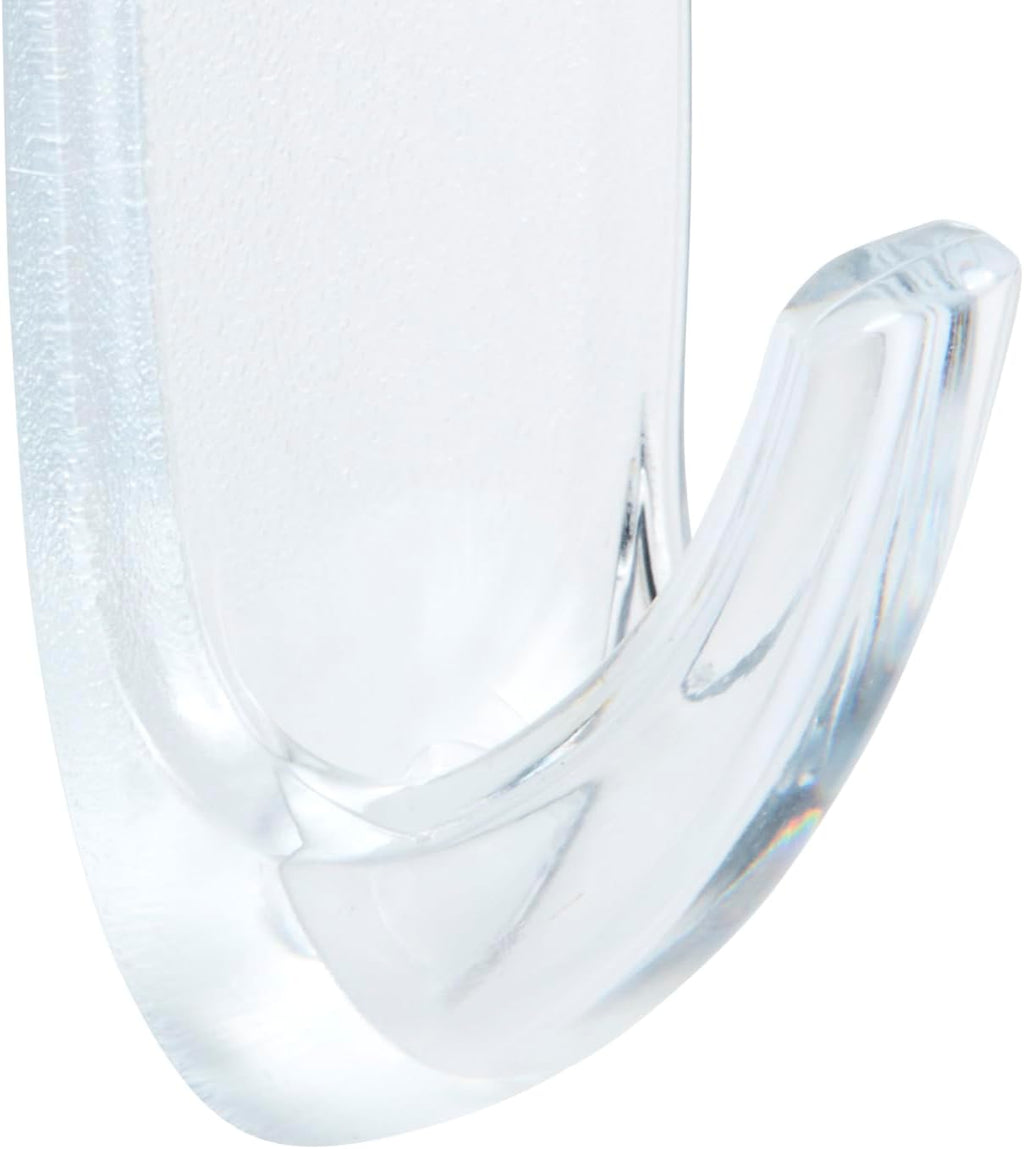 Command Medium Hooks, Clear, 2 Hooks and 4 Adhesive Strips