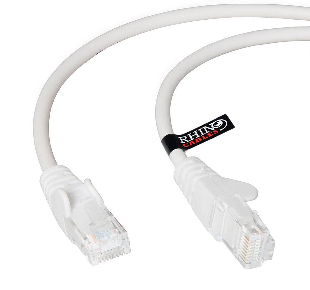 rhinocables CAT 5e High-Speed Ethernet Cable - Reliable LAN Network RJ45 Cable for Fast Internet & Data Transfer | Durable WiFi Broadband Cable for Gaming & Streaming, (10m, Grey, Pack of 3)