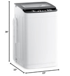 Auertech 18 lbs Portable Washing Machine, Fully Automatic Portable Washer with LED Display, 7 Wash Cycles, 4 Water Levels, Top Load Washing Machine for Apartment, RV, Dorm, Home