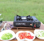Easy Shopping Portable Camping Gas Cooker Stove Single Burner With 4 Canaister BBQ Caravan Outdoor Party Stove comes with Carry Case