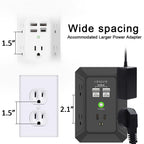 Surge Protector, QINLIANF 5 Outlet Extender with 4 USB Ports(2USB-C)