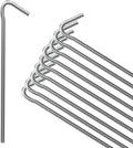 ANSIO® Tent Pegs Pack of 10 Galvanised Metal Pegs 4mm x 9inch Ground Stakes