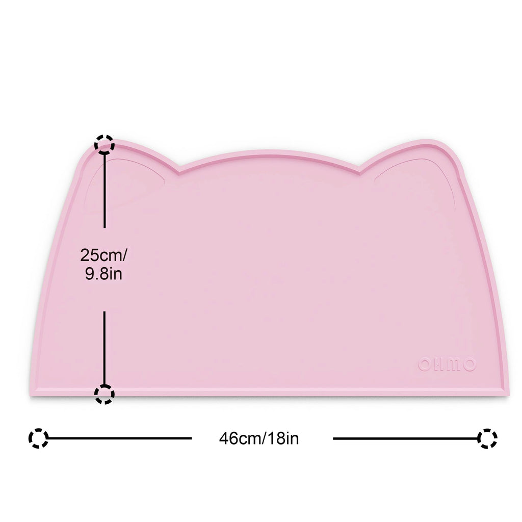 OHMO Silicone Cat Food Mat for Food&Water Bowls, 46x25cm, Honey