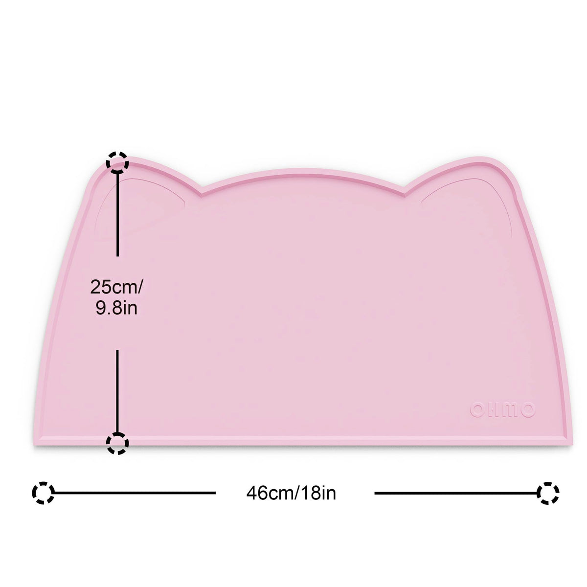 OHMO Silicone Cat Food Mat for Food&Water Bowls, 46x25cm, Honey