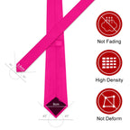 URAQT Men Solid Satin Necktie, 8cm Classic Formal Tie