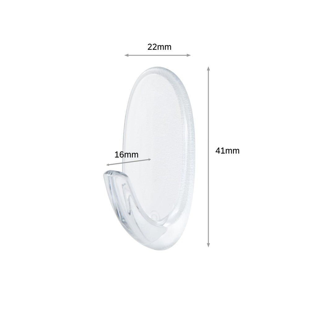 Command Medium Hooks, Clear, 2 Hooks and 4 Adhesive Strips