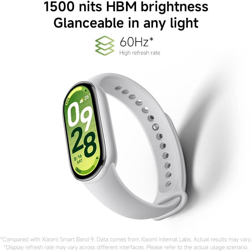 XIAOMI Smart Band 10, Fitness Tracker for Men Women, 21-day battery, White