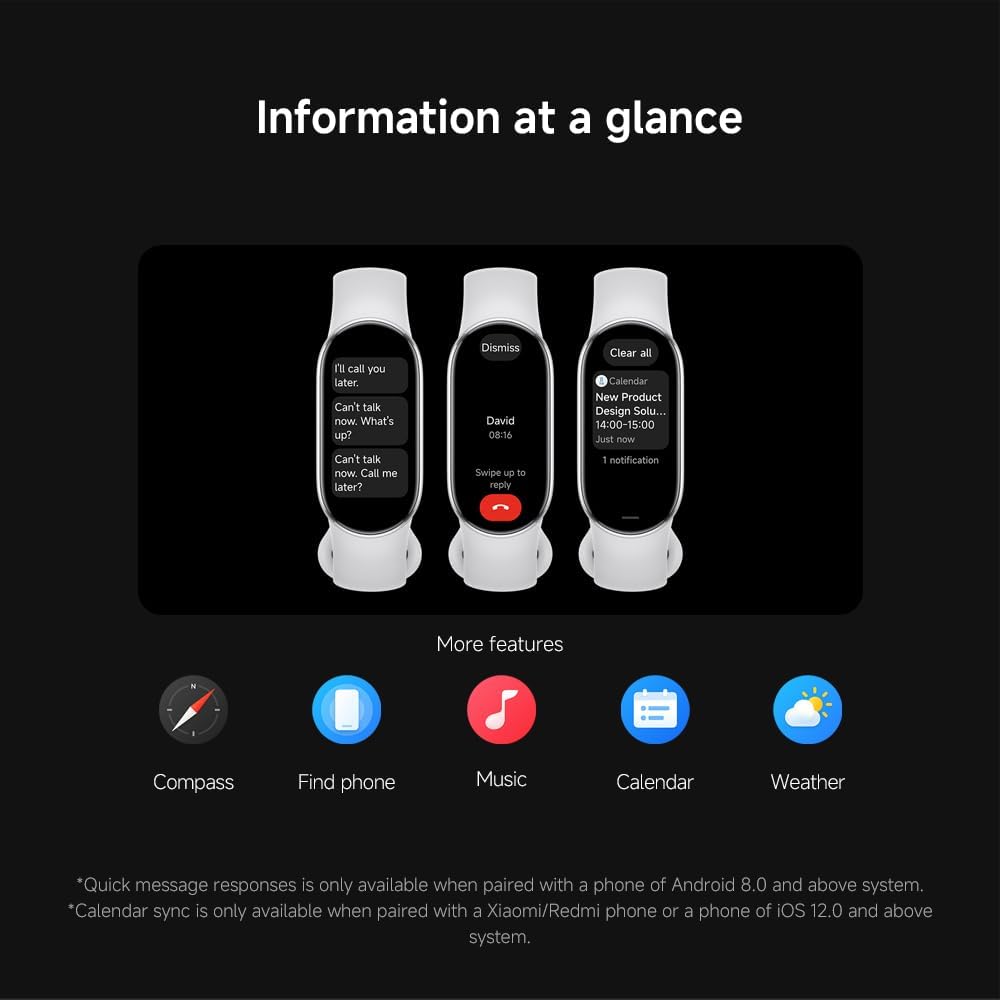 XIAOMI Smart Band 10, Fitness Tracker for Men Women, 21-day battery, White