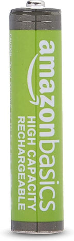 Amazon Basics 8-Pack Rechargeable AAA NiMH High-Capacity Batteries, 850 mAh, 1.2V, Recharge up to 500x Times, Pre-Charged