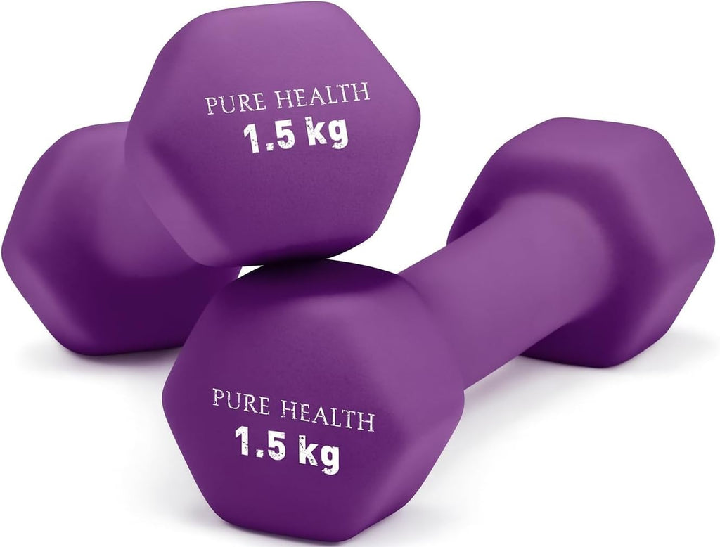 Neoprene Dumbbell Hand Weights Pair Home Exercise for Women Men Arm Pilates Dumbbells in 1kg 1.5kg 2kg 3kg 4kg 5kg 8kg 10kg Set