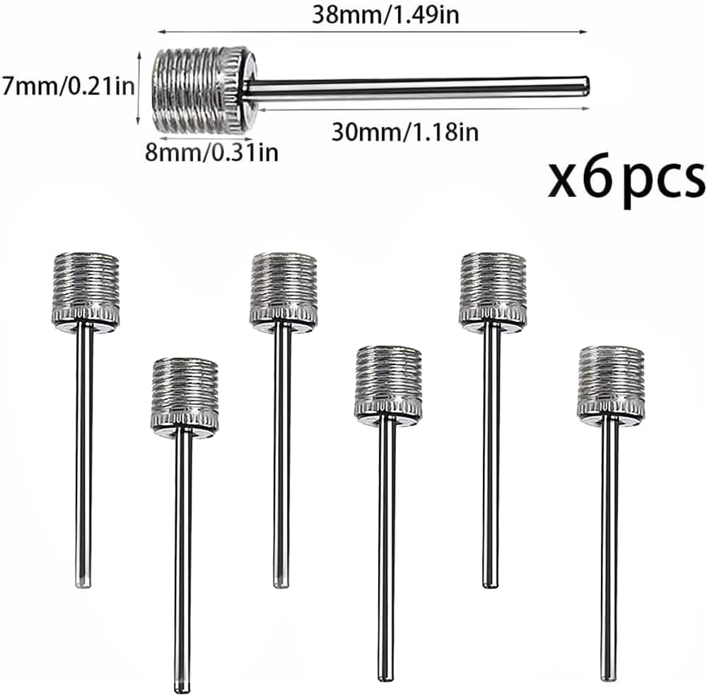 Lmyzcbzl Ball Pump Needles, 6 Pcs Air Pump Needles, Ball Pump Inflation Needle, Inflating Pump Needle, for Basketball, Soccer, Rugby, Volleyball, Etc