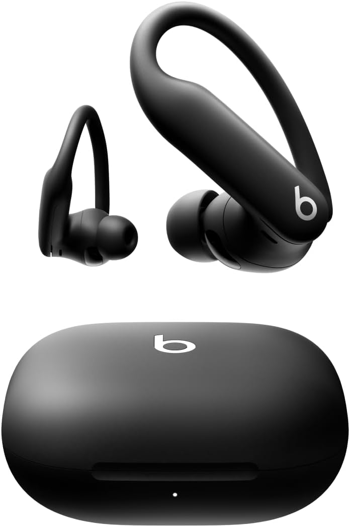 Beats Powerbeats Pro 2 - Wireless Noise Cancelling Workout Earbuds with Secure- Fit Earhooks, Up to 45-Hour Battery with Charging Case, Sweat & Water Resistant, Heart Rate Monitoring - Jet Black